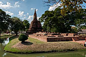 Ayutthaya, Thailand. Wat Ket with the unique pyramidal shape.